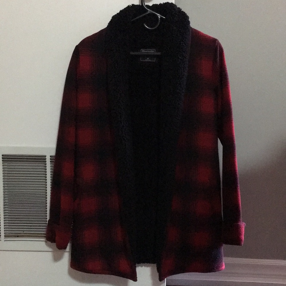 A&F Sherpa lined cardigan